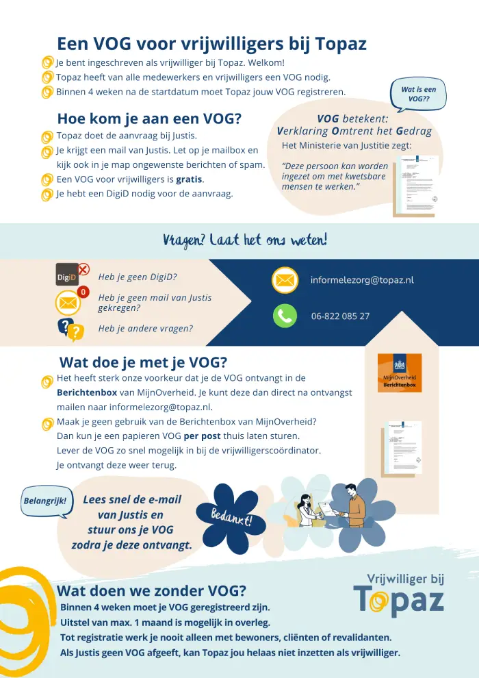 verklaring omtrent gedrag vrijwilligers bij topaz